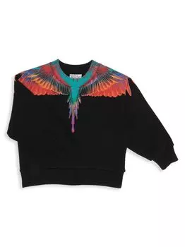 Толстовка Sunset Wings с круглым вырезом для маленьких мальчиков и мальчиков Marcelo Burlon, черный