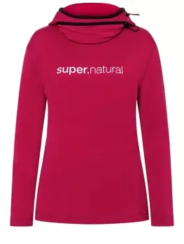 Толстовка super.natural Merino Hoodie, розовый