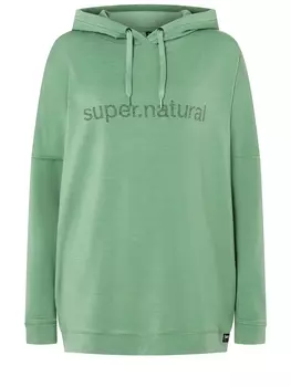 Толстовка super.natural Merino Hoodie, зеленый