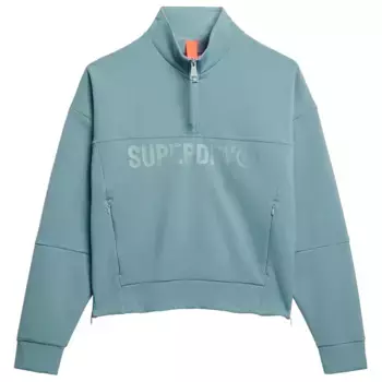 Толстовка Superdry Active Tech Logo Relaxed half zip, синий