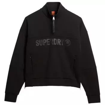Толстовка Superdry Active Tech Logo Relaxed half zip, черный