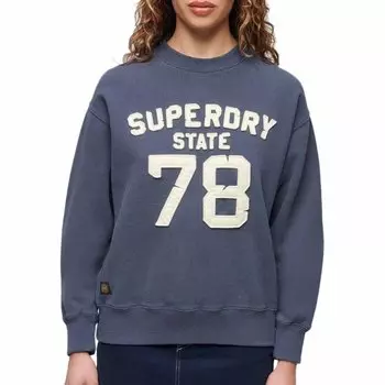 Толстовка Superdry Applique Athletic Loose, синий
