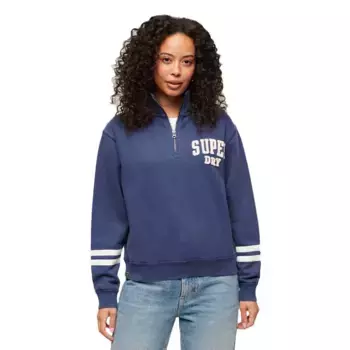 Толстовка Superdry Athletic Applique half zip, синий