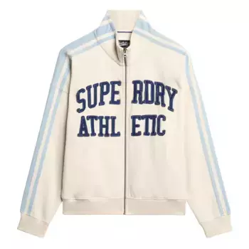 Толстовка Superdry Athletic Applq Loose full zip, бежевый