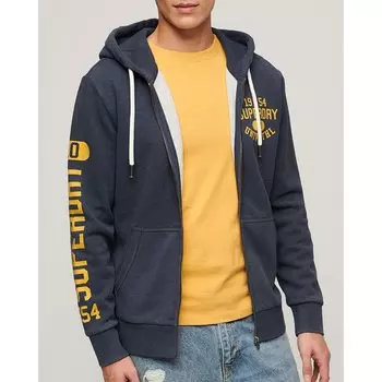 Толстовка Superdry Athletic Coll Graphic Full Zip, желтый