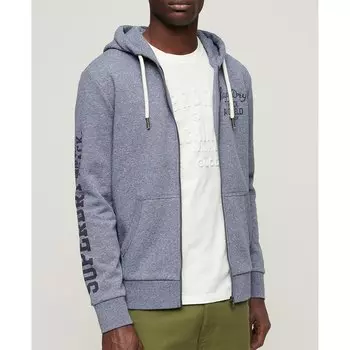 Толстовка Superdry Athletic Coll Graphic Full Zip, синий