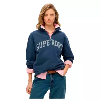 Толстовка Superdry Athletic Collared half zip, синий