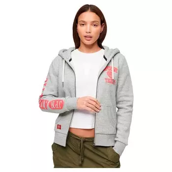 Толстовка Superdry Athletic College Full Zip, серый