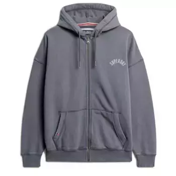 Толстовка Superdry Athletic Ess Oversized full zip, серый