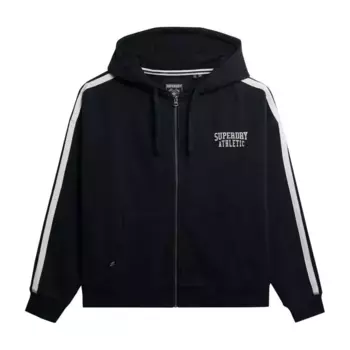Толстовка Superdry Athletic Essentials Relaxed Fit full zip, черный