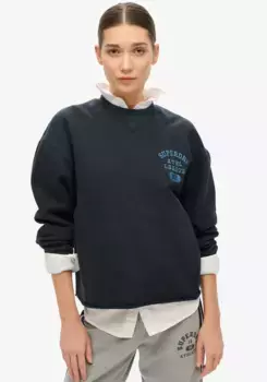 Толстовка Superdry "ATHLETIC LOOSE CROP CREW", цвет Eclipse Navy