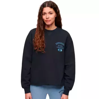 Толстовка Superdry Athletic Loose Crop Crew, синий