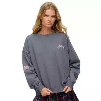 Толстовка Superdry Athletic Relaxed Fit, серый