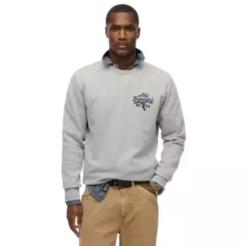 Толстовка Superdry Athletic Relaxed Fit, серый
