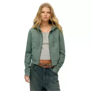 Толстовка Superdry Athletic Tonal full zip, зеленый