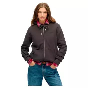 Толстовка Superdry Borg Lined full zip, черный