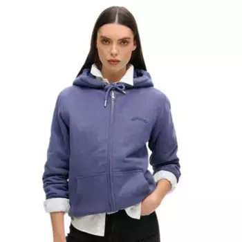 Толстовка Superdry Borg Lined full zip, синий