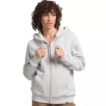 Толстовка Superdry Borg Lined Hood Full Zip, бежевый
