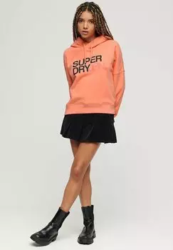 Толстовка Superdry BOXY LOGO, цвет fusion coral
