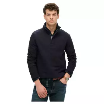 Толстовка Superdry Classics Henley half zip, синий