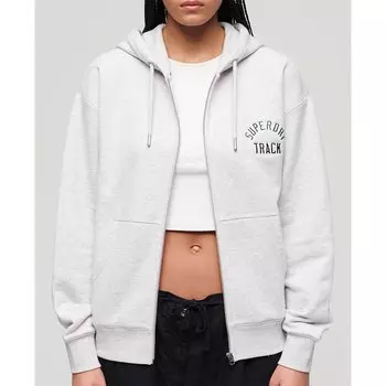 Толстовка Superdry College Logo Boyfriend Full Zip, серый