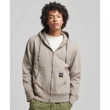 Толстовка Superdry Contrast Stitch Full Zip, бежевый
