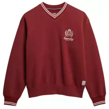 Толстовка Superdry Country Club Loose V Crew, красный