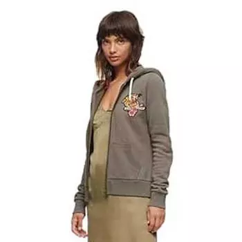 Толстовка Superdry Custom Embellished Full Zip, серый