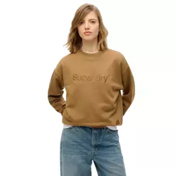 Толстовка Superdry Emb Core Logo Loose, коричневый