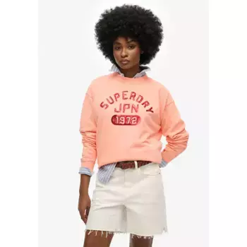 Толстовка Superdry Embellished Varsity Loose, оранжевый