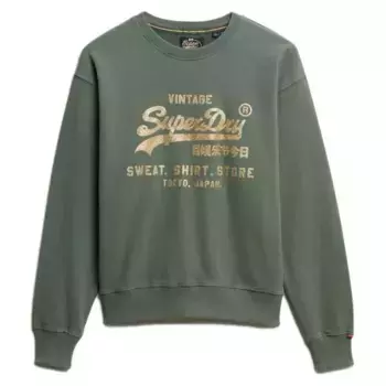 Толстовка Superdry Embellished Vl Loose Fit, зеленый