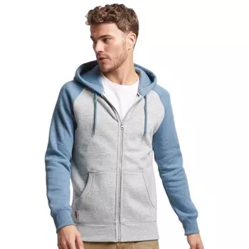 Толстовка Superdry Essential Baseball Full Zip, серый