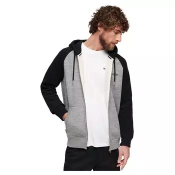 Толстовка Superdry Essential Baseball Full Zip, серый