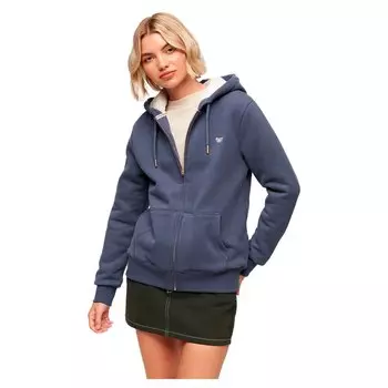 Толстовка Superdry Essential Borg Lined Full Zip, синий