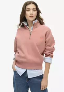 Толстовка Superdry "ESSENTIAL HALF ZIP SEATSHIRT", цвет Ash Rose