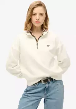Толстовка Superdry "ESSENTIAL HALF ZIP SEATSHIRT", кремовый