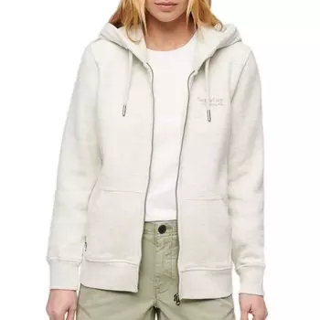 Толстовка Superdry Essential Logo Full Zip, бежевый