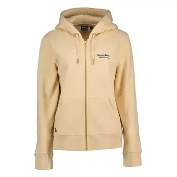 Толстовка Superdry Essential Logo Full Zip, бежевый