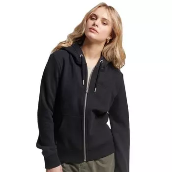 Толстовка Superdry Essential Logo Full Zip, черный