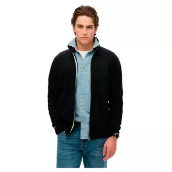 Толстовка Superdry Essential Logo full zip, черный
