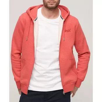 Толстовка Superdry Essential Logo Full Zip, красный