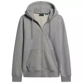 Толстовка Superdry Essential Logo Full Zip, серый