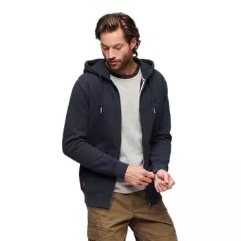 Толстовка Superdry Essential Logo Full Zip, синий