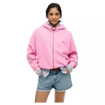 Толстовка Superdry Essential Logo Gd half zip, розовый