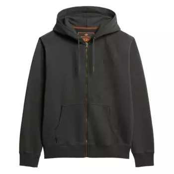 Толстовка Superdry Essential Logo Washed full zip, серый