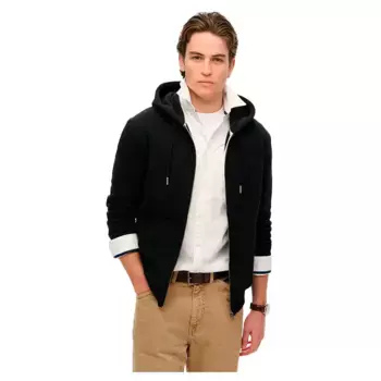 Толстовка Superdry Essentials Logo full zip, черный