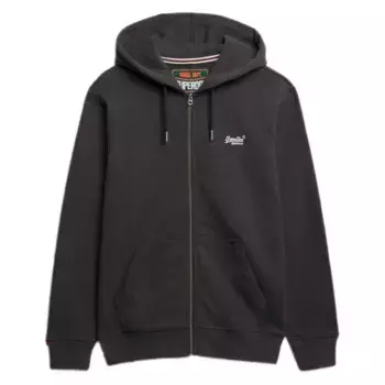 Толстовка Superdry Essentials Logo full zip, черный