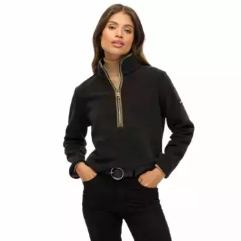 Толстовка Superdry Estate Fleece half zip, черный