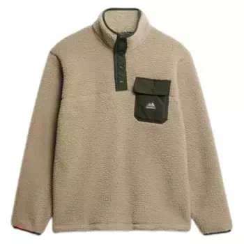Толстовка Superdry Fuji half zip, бежевый