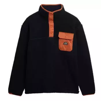Толстовка Superdry Fuji half zip, черный